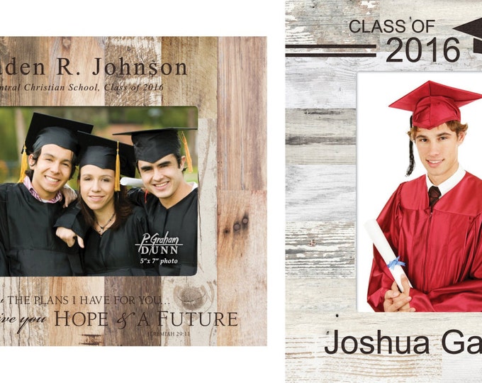 Personalized Graduation Photo Frame - Engraved Graduate Wood Friends Picture Frame - Pallet Frame - Graduation Gift