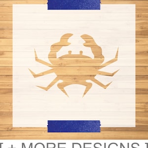 Laser-Cut Crab Stencil | Custom Animal Stencil | Wildlife Stencil | Painting Stencil