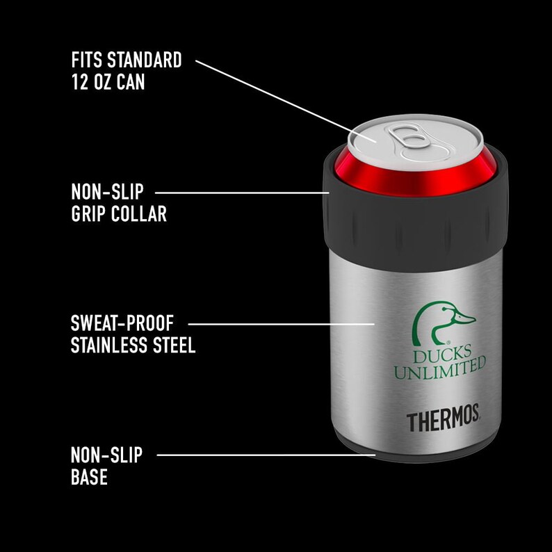 Laser Engraved Thermos Stainless Steel Insulated Can Holder Etsy