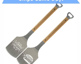 Gepersonaliseerde Flippin Awesome BBQ Spatel - Gegraveerd Groomsman Gift - Gepersonaliseerde Vaderdagcadeau, aangepaste grillcadeaus - BBQ Tools