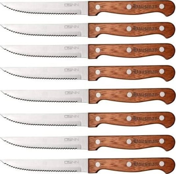 Set of 8 Personalized Steak Knives, Steak Knife , Groomsmen Gift, Wedding  Party Gift, Personalized Gifts Wood Handle Flatware Gift 089 