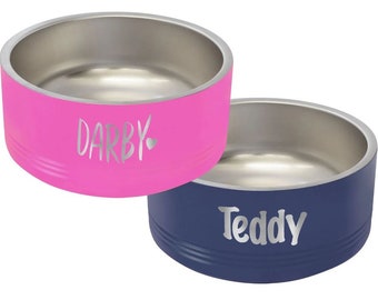 Personalizowana miska ze stali nierdzewnej dla zwierząt 64oz | 32oz | 18oz - Miłośnicy zwierząt - Prezent dla futrzanych dzieci - Pies - Kot - Miłośnik zwierząt - Miska antypoślizgowa