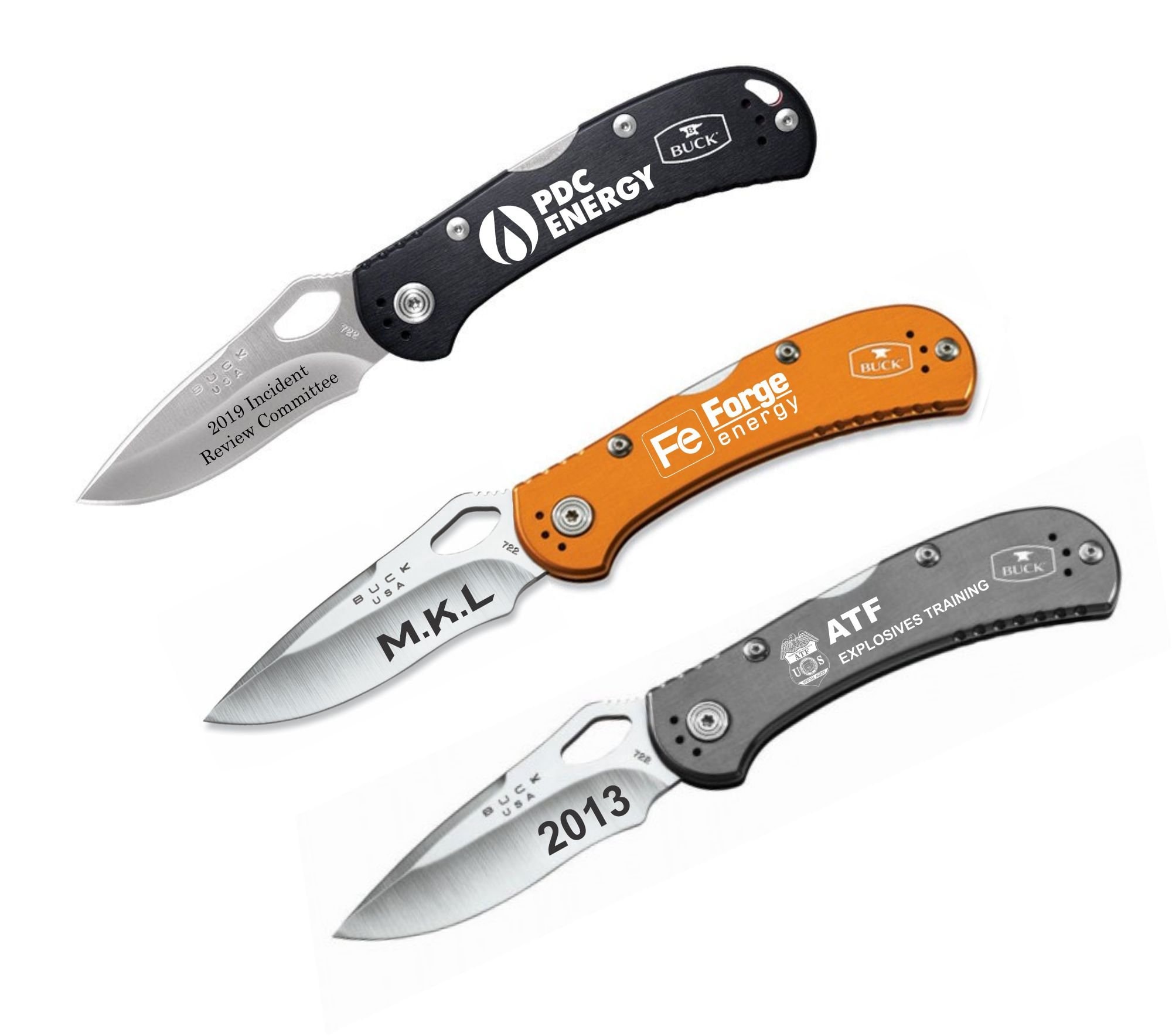 Personalized Buck Spitfire 722 - Stainless Steel Finish Pocket