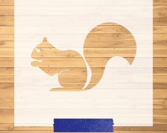 Laser-Cut Squirrel Stencil | Custom Animal Stencil | Cute Stencil