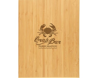 Custom Laser Engraved Two-Tone Bamboo Cutting Board | Housewarming Gift |Personalized Serving Board