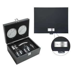 Engraved 10-Piece Wine Gift Set - Personalized Wedding Gift - Personalized Wine Tool Set - Housewarming Gift - Custom Wine Set