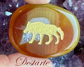 Wolf Totem Stone, Worry Stones, Comfort Stones, Power Animal, Energy Stones, Pocket Stones, Wolf Power Animal Totem