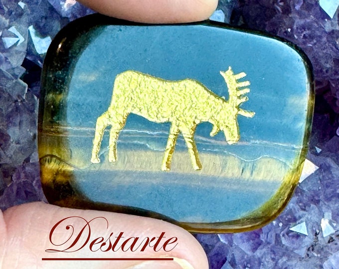 Moose Totem Stones, Worry Stones, Comfort Stones, Power Animal, Energy Stones, Pocket Stones, Moose Power Animal Totem, Pocket Altar