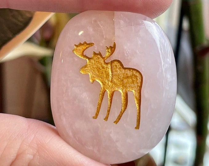 Premium Moose Totem Stones, Moose Worry Stones, Moose Comfort Stones, Moose Power Animal, Moose Energy Stones, Moose Pocket Stones