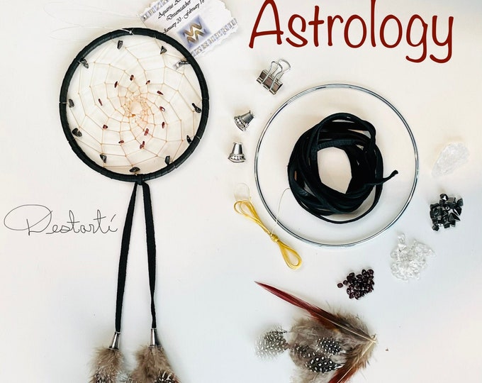 DIY 5 inch Astrology Dreamcatcher Kit with Choice of all 12 Zodiac Signs