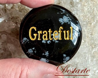 Grateful Inspiration Stones, Premium Worry Stones, Grateful Comfort Stones, Grateful Fidget Stones, Grateful Anti-Anxiety Stones