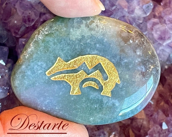 Zuni Bear Heartline Totem Animal Stones, Comfort Stones, Worry Stones, Power Stones, Pocket Altar, Zuni Bear Power Animal Totem,Pocket Altar