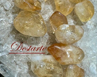 Citrine Tumbled Stones, Natural Citrine Stones, Abundance Stones
