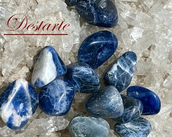Sodalite Tumbled Stones, Soothing Stones, Third Eye Stones, Blue Stones