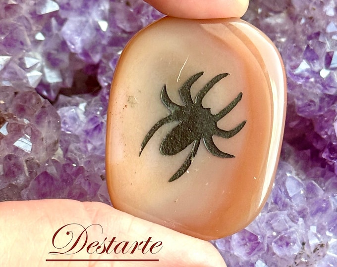 Spider Totem Stones-Spider Worry Stones-Spider Comfort Stones-Spider Power Animal Totem Stones-Spider Energy Stones-Spider Pocket Stones