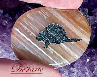 Beaver Totem Stones, Worry Stones, Comfort Stones, Power Animal, Energy Stones, Pocket Stones