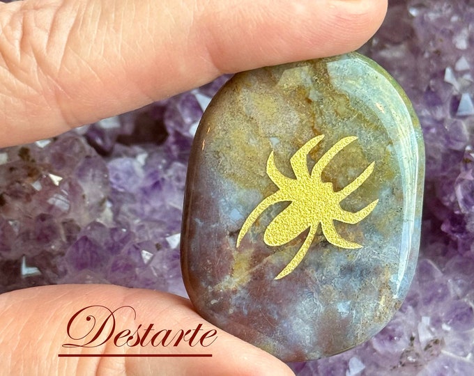 Spider Totem Stones, Worry Stones, Comfort Stones, Power Animal, Energy Stones, Pocket Stones, Spider Power Animal Totem