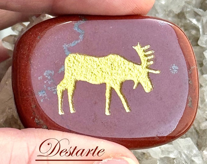 Moose Totem Stones, Worry Stones, Comfort Stones, Power Animal, Energy Stones, Pocket Stones, Moose Power Animal Totem, Pocket Altar