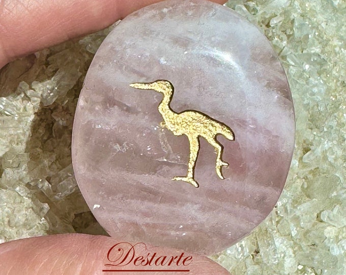 Crane Totem Stones, Premium Crane Worry Stones,  Crane Comfort Stones, Crane Fidget Stones, Crane Palm Stones, Crane Power Animal Totem