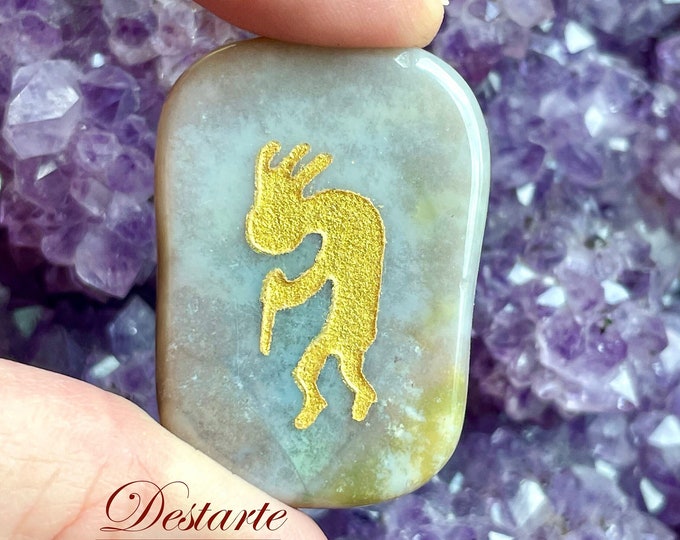 Kokopelli Totem Stone, Worry Stones, Comfort Stones, Energy Stones, Pocket Stones