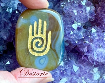 Healer's Hand/Shaman's Hand/Reiki Hand Stones, Comfort Stones, Healing Stones -  Sacred Spiral Hand Stones - Hopi Hand Stones, Pocket Altar