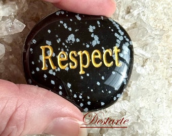 Respect Inspiration Stones, Premium Worry Stones, Respect Comfort Stones, Respect Energy Stones