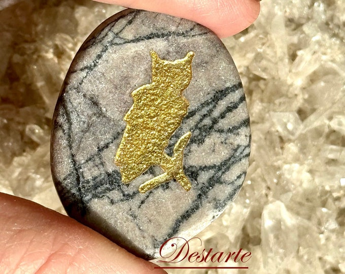 Owl Totem Stone, Worry Stones, Comfort Stones, Energy Stones, Pocket Stones, Prayer Stone, Owl Power Animal Totem, Pocket Altar