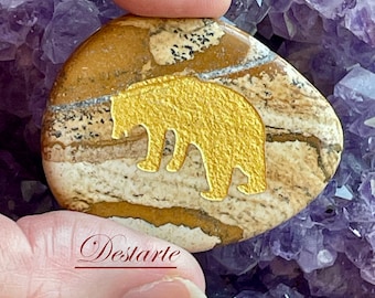 Bear Totem Animal Stones, Comfort Stones, Worry Stones, Power Stones