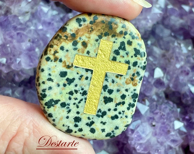 Cross Comfort Stones-Cross Worry Stones-Cross Energy Stones-Cross Pocket Stones-Cross Prayer Stone - Cross Pocket Altar