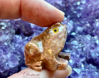 Frog Totem Animal Figurine, Agate Frog Power Animal, Frog Totem, Frog Fetish
