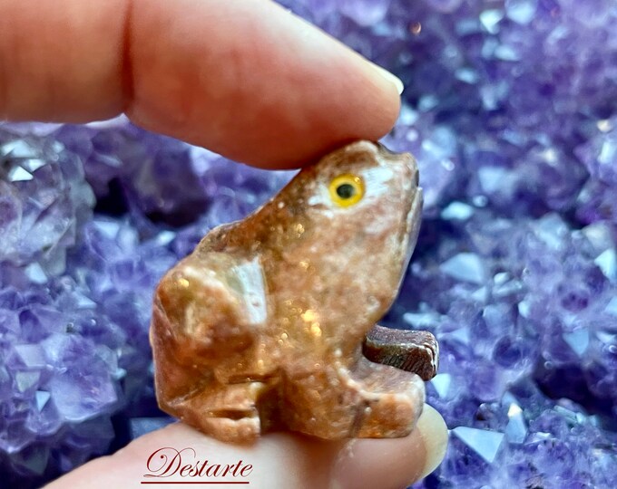 Frog Totem Animal Figurine, Agate Frog Power Animal, Frog Totem, Frog Fetish