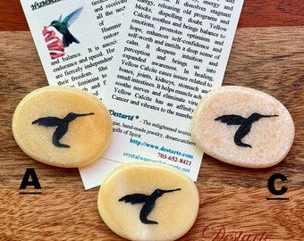 Hummingbird Totem Stones, Worry Stones, Comfort Stones, Power Animal, Energy Stones, Pocket Stones, Hummingbird Power Animal Totem