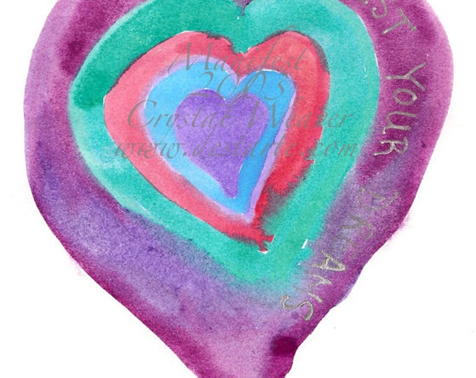 Manifest Love Spirit Cards, Write Your Own Message, Channeled Artwork