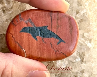 Dolphin Totem Stones-Worry Stones-Comfort Stones-Power Animal-Energy Stones-Pocket Stones-Dolphin Power Animal Totem Stone-Pocket Altar