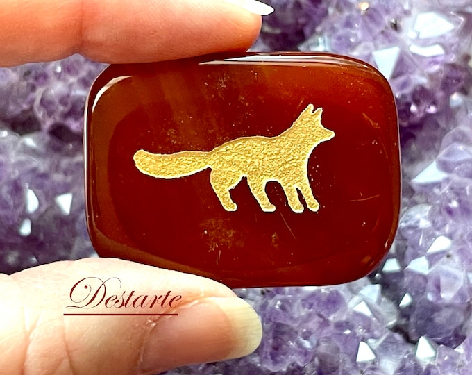 Fox Totem Stones, Worry Stones, Comfort Stones, Power Animal, Energy Stones, Pocket Stones