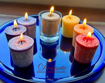 7 Chakra Candles with Fair trade Palm Wax and 100% pure essential oils, Intention Candles, Healing Candles, Spell Candles