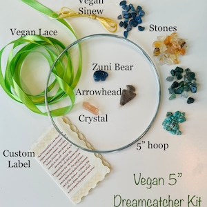 Custom DIY 6 inch Dreamcatcher Kit Make your own dream catcher Choose your own kit options Vegan Dreamcatcher Kit
