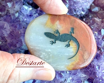 Lizard Totem Stones, Worry Stones, Comfort Stones, Power Animal, Energy Stones, Pocket Stones, Lizard Power Animal Totem
