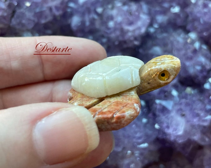 Hand Carved Sea Turtle Totem Animal Figurine, Turtle Power Animal, Turtle Fetish