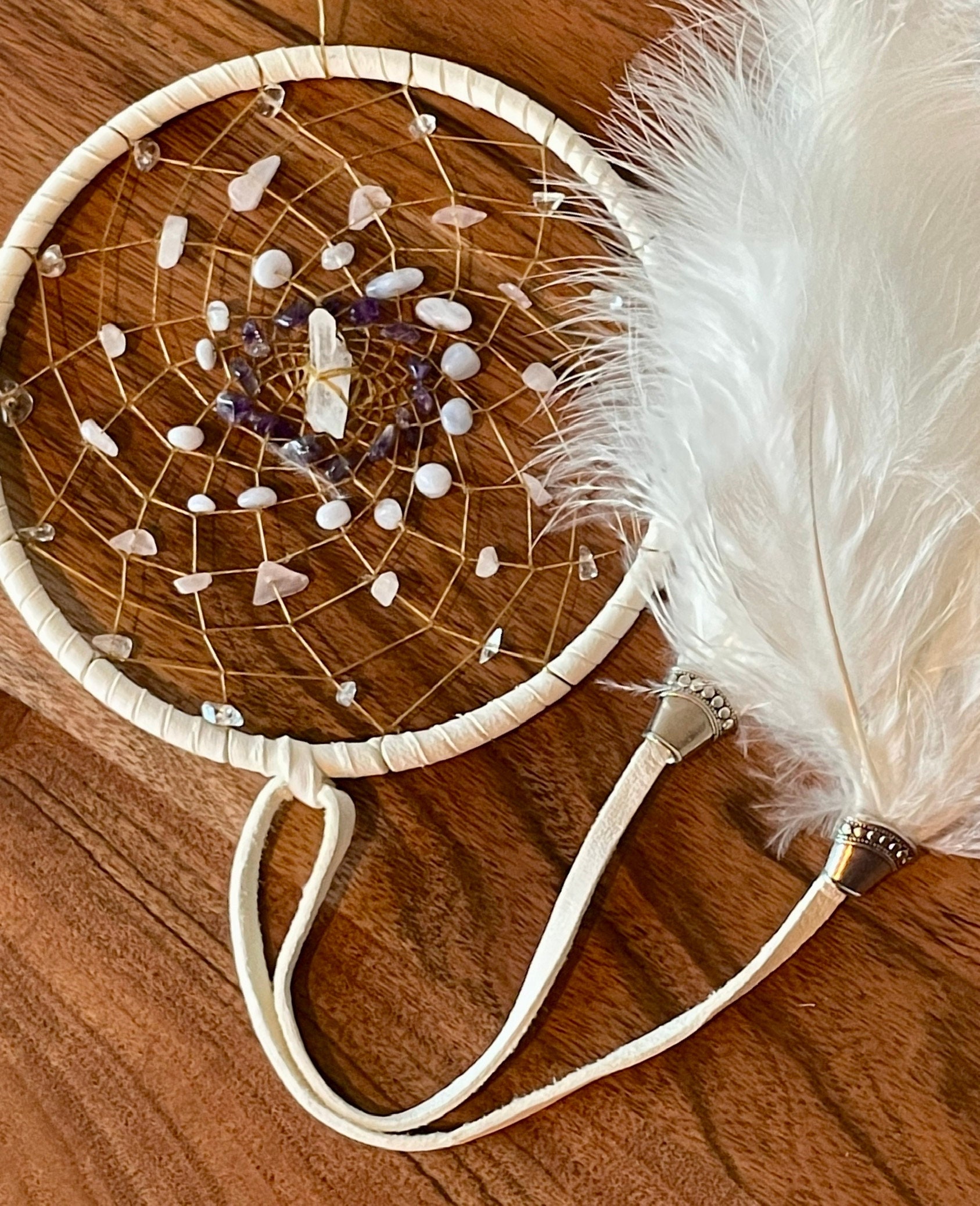 Led Dream Catcher Kit Handmadelace Dream Catcher Feathers White