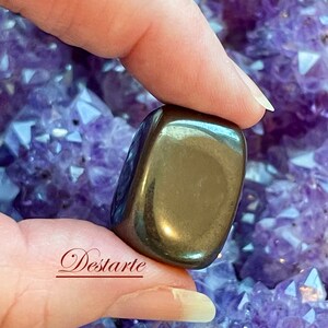 Large Tumbled Hematite Stone: Grounding & Protection Pocket Stone