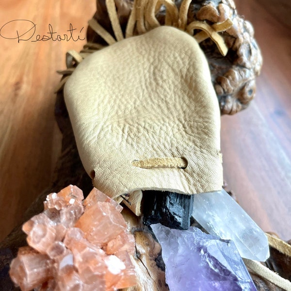 Fringed Deerskin Medicine Bag, for stones, totems, enchantments, aromatherapy, crafts - Wear your Stones!