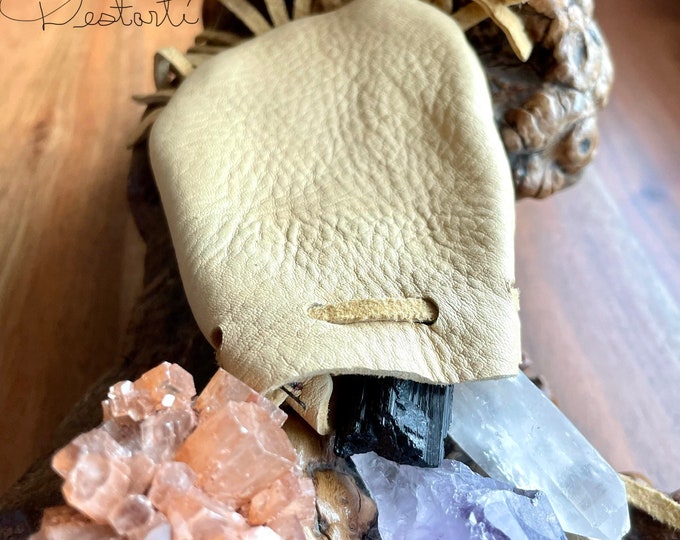 Fringed Deerskin Medicine Bag, for stones, totems, enchantments, aromatherapy, crafts - Wear your Stones!