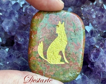 Coyote Totem Stone, Worry Stones, Comfort Stones, Power Animal, Energy Stones, Pocket Stones, Coyote Power Animal Totem, Pocket Altar