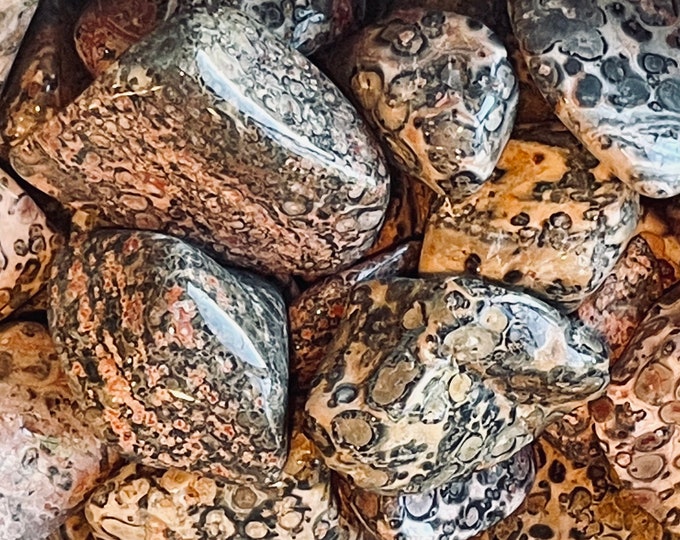 Leopard Jasper Tumbled Stones, Patron Stone of Counselors