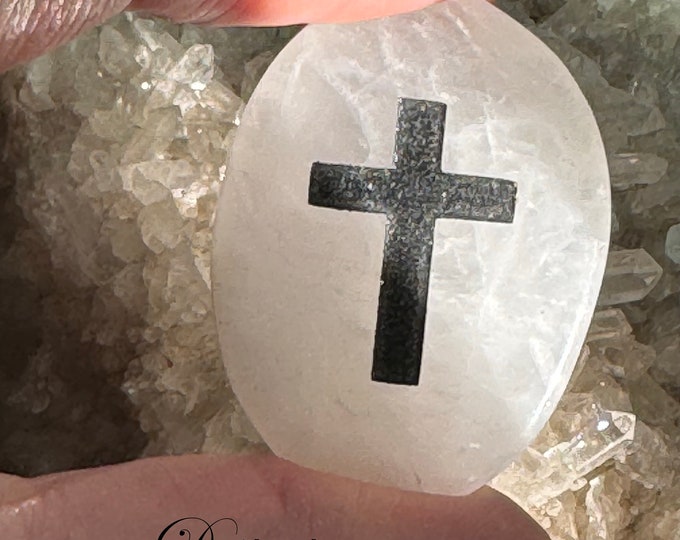 Cross Comfort Stones, Worry Stones, Energy Stones, Pocket Stones, Prayer Stone