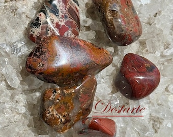 Poppy Jasper Tumbled Stone: Brecciated Jasper, Grounding