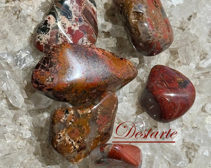 Poppy Jasper Tumbled Stones-Brecciated Jasper Tumbled Stones-Grounding Stones