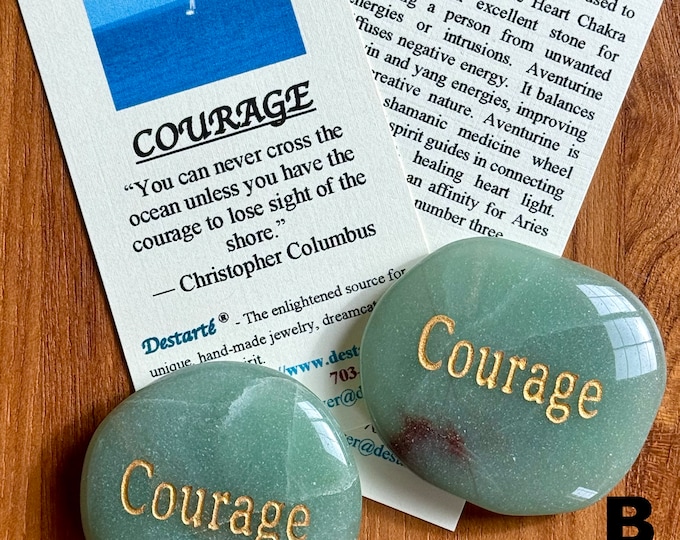 COURAGE Inspiration Stones, Premium Worry Stones, COURAGE Comfort Stones, COURAGE Fidget Stones, Courage Anti-Anxiety Stones