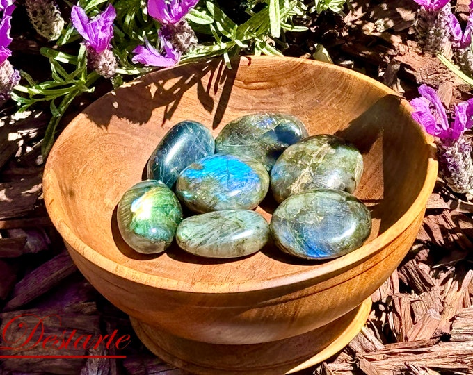 Labradorite Palm Stones - Large Extra Fiery - Labradorite Worry Stones - Labradorite Eggs